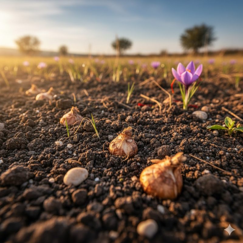 خاک مناسب کاشت زعفران