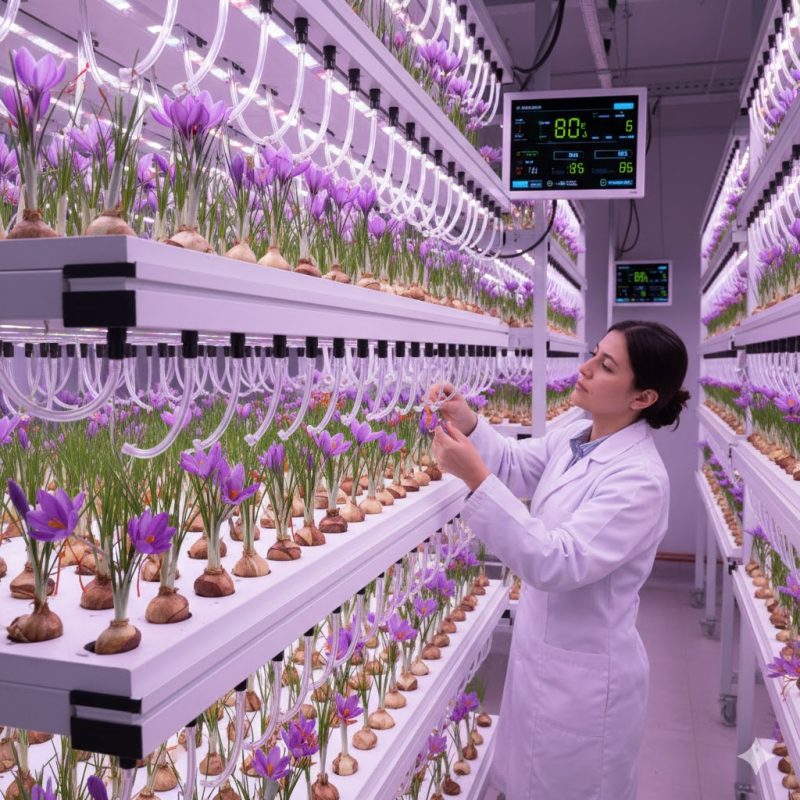 پرورش زعفران بدون خاک